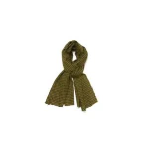 HATCHINGROOM Houndstooth Check Wool Muffler Green1210701