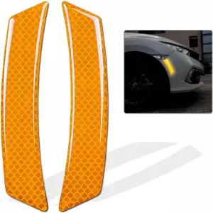 뮤크즈루 2PCS 차량용 반사 트림 사이드 마커 스티커 자동차 SUV 픽업트럭 휠 웰 아치 또는 범퍼 펜더용