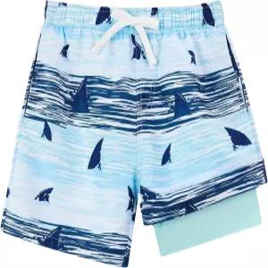 웨스트울프 보이즈 수영 트렁크 압박 라이너 수영복 퀵 드라이 5-18T