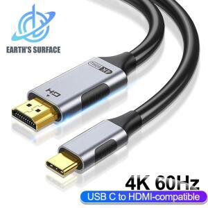 4K USB C-HDMI 호환 케이블 30Hz 유형 어댑터 노트북 태블릿 iPhone 16 Pro용 Thunderbolt 3 코드