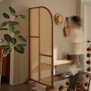 라탄파티션 칸막이 거실 인테리어 소품 원목 카페