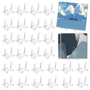 KY 30 PCS 투명 아크릴 CD 홀더, CD/DVD 디스플레이 랙, 보관 랙 정리함 스탠드 CD, DVD, 미디어 선반용 앨범 실용 (CD 제외)