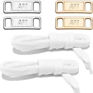 NDTEZUGT 2켤레 플랫 슈즈레이스 36-72인치 에어포스 1용 교체용 레이스 AF1 스니커즈용 신발끈