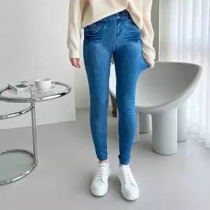 기모 데님 청 쫄바지 겨울 편한 바지_20228420_667501