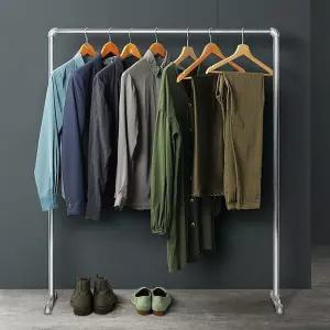 파이프행거 1M x1.2M 1단 작은옷걸이 이동식수납 스텐드 원룸옷방 기본형행거 매장용