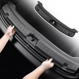 Heenvn Tesla Model Y Juniper 2026 2025용 리어 범퍼 가드 프로텍터 액세서리 TPE 블랙용 트렁크 도어 실