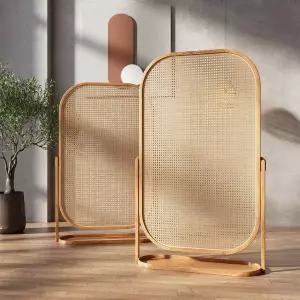 원목파티션 사무실 공간분리 가벽 카페 실내 라탄