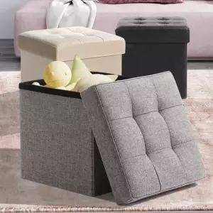 스툴 소형 패브릭 낮은의자 수납 스톨 미니사각 인테리어 풋스툴 벤치의자 디자인스툴