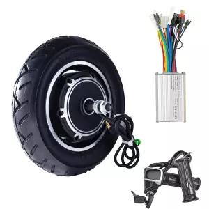 전기 스쿠터 허브 모터 36V 350W 휠 10인치(17A 컨트롤러 LCD 스로틀 포함) 스쿠터용 브러시리스 기어리스