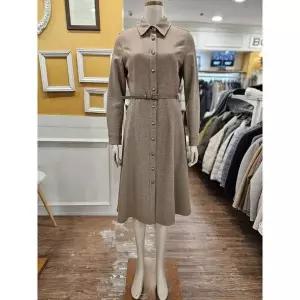 [하프클럽/BCBG]BCBG 세이브존01 셔츠 카라 벨티드 원피스 B5DAO621