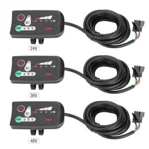 24V36V48V 전기 자전거 디스플레이 방수 LED 제어판 사이클링 속도 측정기 연결 Ebike 컨트롤러