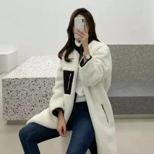 여성 후리스 뽀글이자켓 뽀글이 롱후리스점퍼 겨울 양_20294217_667501