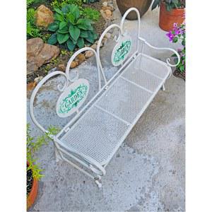 미니 철제벤치 야외 현관 스툴 소형 인테리어 빈티지 교회 카페