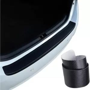 SUV/트럭용 리어 범퍼 가드 프로텍터 탄소 섬유 질감 긁힘 방지 트렁크 커버 35.4x3.15인치 유니버설 핏 풀