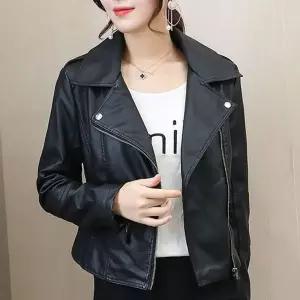 여성 라이더 슬림핏 가죽자켓 간절기 재킷_20226106_667501