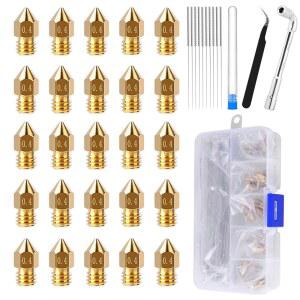 Comrow 25PCS MK8 Ender 3 V2 노즐 0.4MM, 3D 프린터 황동 핫엔드 노즐, 크리알리티 엔더 프로 / 맥스 5 S1 네오 CR 10 시리즈 프린터용 DIY