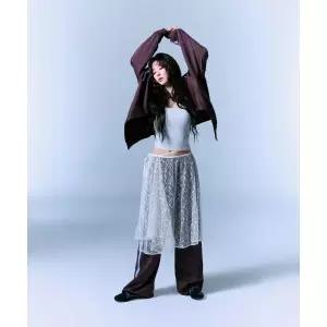 매장정품 푸마 PUMA 슬기 X 무신사 모노그램 레이어링 스커트 - 아몬드 638019-87 PMMR 1442207