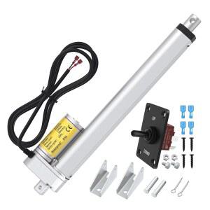 RVMARINAT 고속 선형 모션 액추에이터 10mm/s 12V 액추에이터, 10인치 스트로크 330파운드(1500N) 헤비 듀티 12V, TV 팅 소파 테이블용 컨트롤러 포함