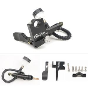 바이크 오토바이 범용 22mm 클러치 엄지 브레이크 레버 키트 후면 마스터 펌프 실린더 핸들 수정 부품