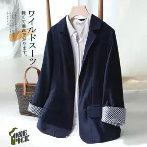 EAMT 여사친 모직 블루 봄가을 코트 자켓 정장 린넨 퀄리티 EUNG1