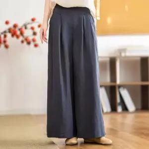 캐주얼 빈티지 봄 치마 팬츠 여사친 솔리드 마 린넨 오버핏 와이드 슬림핏 워싱 샌드 CH1