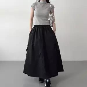 [신상오픈런]여성 맥시 플레어 카고 롱스커트 밴딩 가을용 (41315873)