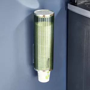 종이컵거치대 베이직 1구 종이컵 디스펜서(그린) 부착식종이컵꽂이 종이컵홀더