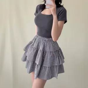 [신상오픈런]여성 프릴 2단 캉캉 미니 스커트 밴딩 디자인 (37006378)