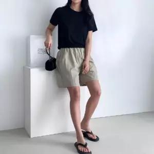 [신상오픈런]여성용 여름 나일론 밴딩 5부 반바지 (37001432)