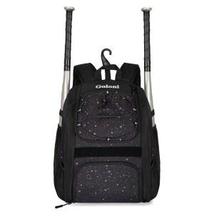 골로니 야구 가방, 신발장이 있는 백팩, T볼 배트 및 장비용 펜스 후크가 소프트볼 가방