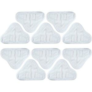 BLUESTARS 10팩 H2OX5 극세사 호환 재사용 클리너에 H20 맞음 X5와 패드 X5 교체품 정확히 대걸레 H2O 스팀 세척 가능