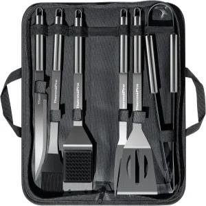 주걱 포크 브러시 집게가 포함된 써모프로 그릴 액세서리 세트 캠핑 버거용 헤비 듀티 스테인리스 도구