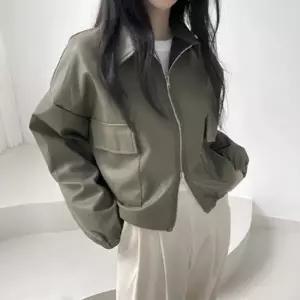 여자 투웨이 라이더 크롭 레더 자켓_20339066_667501