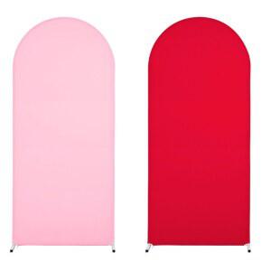 축제 파티 웨딩 탄성 양면 스탠드 스크린 스판덱스 배경 4FT C 아치 50x120cm
