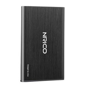 NRICO 울트라 슬림 500GB 휴대용 외장 하드 드라이브 USB3.0 HDD 스토리지, PC, 데스크탑, 노트북, Mac, PS4, Xbox One(블랙, 500, GB) 호환