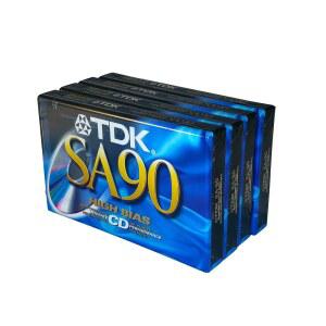 TDK SA 90 하이 바이어스 얼티밋 CD 퍼포먼스 블랭크 오디오 카세트, 4팩