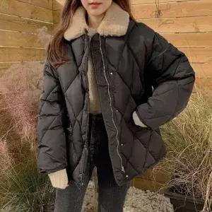 따뜻한 누빔 점퍼 뽀글이 넥 여성 겨울_20285098_667501