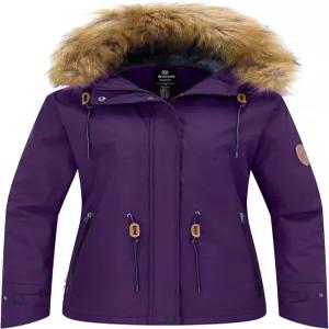 원도우 여성 방수 스키 재킷 후드 겨울 스노우코트 산악 스노보드 단열 플리스 파카