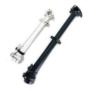 Litepro 412 전자 자전거 전기 접이식 줄기 외부오른쪽 이중 섹션 조절 25.4mm 핸들 바 28.6mm 포크