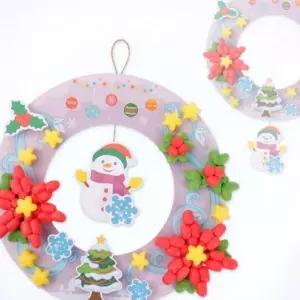 (올핀)플레이콘 겨울 리스 만들기 미술키트 5인용