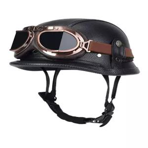 독일군 헬멧 오토바이 반모 레트로 올블랙 사계절 군인 전천후 빈티지 클래식바이크