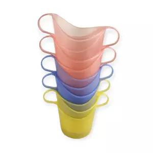 반투명 종이컵 홀더 꽂이 손잡이 컵받침 10p