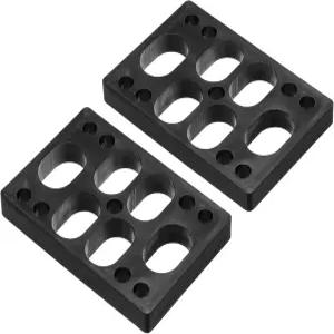 파티킬 1/2인치 스케이트보드 라이저 패드 2팩 PU 3x2 트럭용 앵글 웨지 충격 블랙