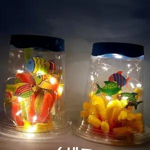 (올핀)LED수족관 물고기 만들기세트 4개 단체수업 체험학습 방학숙제