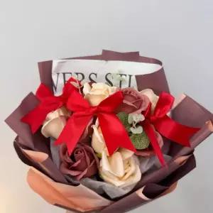 선물 포장 장식 리본 완제품 레드 50P 완성 청첩장 리본끈 공예