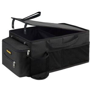 디기오네구 카시트 정리함-카 정리함 앞좌석 뒷좌석, 카 및 보관함, 뚜껑 티슈 박스 컵 홀더 포함 조수석 정리함(그레이)(블랙)