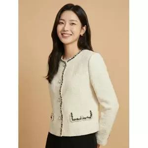 조이너스 물결 트위드 크롭 자켓-JW23JK1501581A1163709