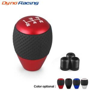 범용 가죽 알루미늄 자동차 기어 시프트 노브 5 속도 M8 M10 M12 시프트 레버 기어 레벨 노브 시프트 헤드