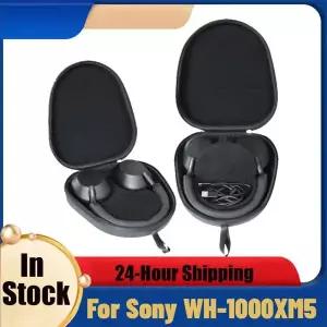 소니호환 WH-1000XM5 헤드폰용 하드 EVA 휴대용 케이스 충격 방지 BT 헤드셋 파우치 긁힘 방지 여행용 보호
