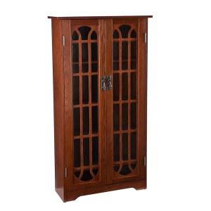 가구 핫스팟 창 미디어 캐비닛 - 오크